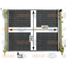 8MK 376 900-211 HELLA Радиатор, охлаждение двигателя