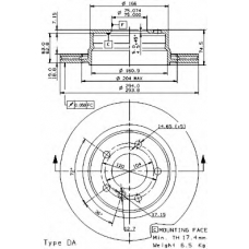 09.9869.81 BREMBO Тормозной диск