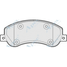 PAD1816 APEC Комплект тормозных колодок, дисковый тормоз