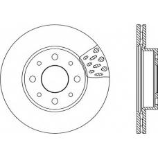 BDA1766.20 OPEN PARTS Тормозной диск