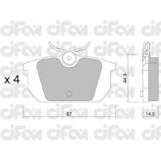 822-064-0 CIFAM Комплект тормозных колодок, дисковый тормоз