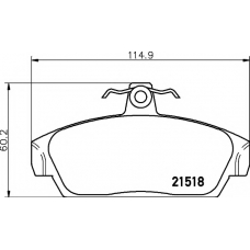 8DB 355 018-081 HELLA PAGID Комплект тормозных колодок, дисковый тормоз