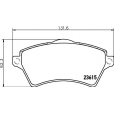 8DB 355 009-761 HELLA Комплект тормозных колодок, дисковый тормоз