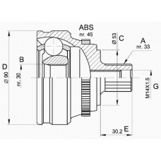 CVJ5110.10 OPEN PARTS Шарнирный комплект, приводной вал