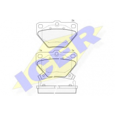 181607 ICER Комплект тормозных колодок, дисковый тормоз