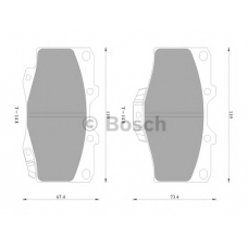 0 986 505 798 BOSCH Комплект тормозных колодок, дисковый тормоз