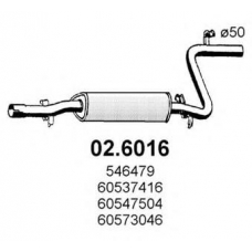 02.6016 ASSO Средний глушитель выхлопных газов