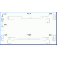 134545 Huco Ккомплект проводов зажигания