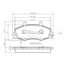 0 986 TB2 019 BOSCH Комплект тормозных колодок, дисковый тормоз