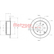 6110464 METZGER Тормозной диск