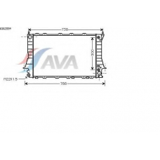 AIA2084 AVA Радиатор, охлаждение двигателя