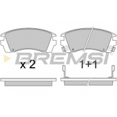 BP2575 BREMSI Комплект тормозных колодок, дисковый тормоз