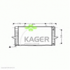 31-1160 KAGER Радиатор, охлаждение двигателя