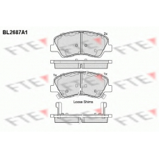 BL2687A1 FTE Комплект тормозных колодок, дисковый тормоз