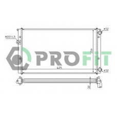 PR 9522A4 PROFIT Радиатор, охлаждение двигателя