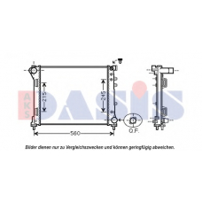 080109N AKS DASIS Радиатор, охлаждение двигателя