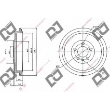 BR1063 DJ PARTS Тормозной барабан