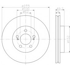 8DD 355 118-951 HELLA PAGID Тормозной диск