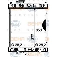 8MK 376 770-451 HELLA Радиатор, охлаждение двигателя