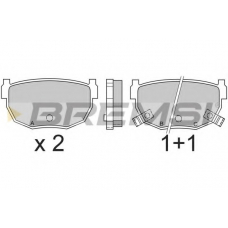 BP2357 BREMSI Комплект тормозных колодок, дисковый тормоз