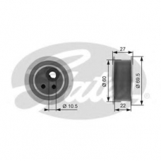 T41123 GATES Натяжной ролик, ремень грм