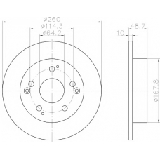 8DD 355 110-311 HELLA PAGID Тормозной диск