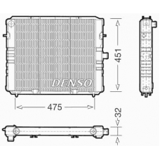 DRM20076 DENSO Радиатор, охлаждение двигателя