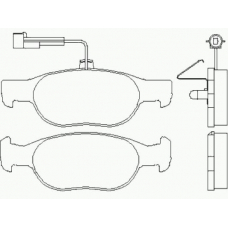 P 23 113 BREMBO Комплект тормозных колодок, дисковый тормоз