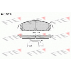 BL2717A1 FTE Комплект тормозных колодок, дисковый тормоз