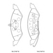 KD6707 ASIMCO Комплект тормозных колодок, дисковый тормоз