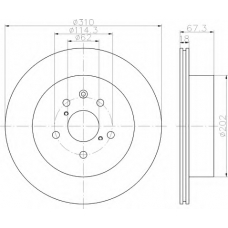 8DD 355 112-881 HELLA Тормозной диск