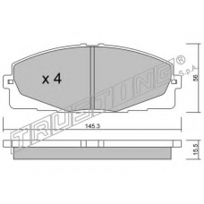 900.0 TRUSTING Комплект тормозных колодок, дисковый тормоз