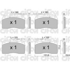 822-288-3 CIFAM Комплект тормозных колодок, дисковый тормоз