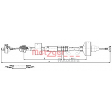 10.3144 METZGER Трос, управление сцеплением
