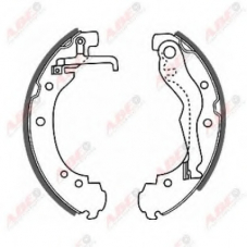 C0W011ABE ABE Комплект тормозных колодок