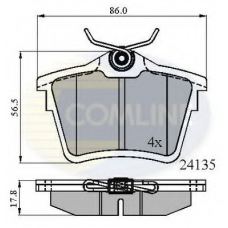 CBP01252 COMLINE Комплект тормозных колодок, дисковый тормоз