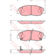 GDB7247 TRW Комплект тормозных колодок, дисковый тормоз