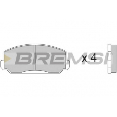 BP2150 BREMSI Комплект тормозных колодок, дисковый тормоз