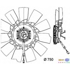 8MV 376 757-151 HELLA Вентилятор, охлаждение двигателя