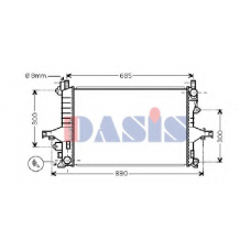 220015N AKS DASIS Радиатор, охлаждение двигателя