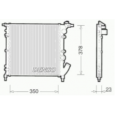 DRM23003 DENSO Радиатор, охлаждение двигателя