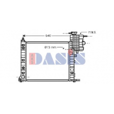 120069N AKS DASIS Радиатор, охлаждение двигателя