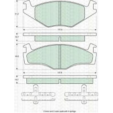 8110 10105 TRIDON Brake pads - front