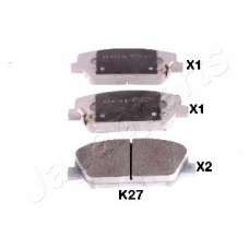 PA-K27AF JAPANPARTS Комплект тормозных колодок, дисковый тормоз