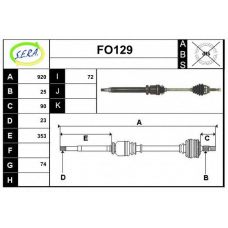 FO129 SERA Приводной вал