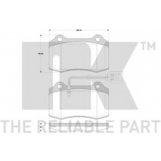 224792 NK Комплект тормозных колодок, дисковый тормоз