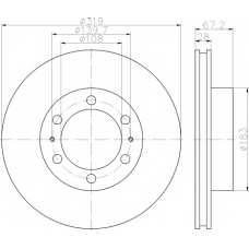 MDC2260 MINTEX Тормозной диск