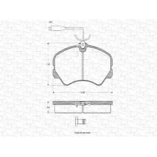 363702160183 MAGNETI MARELLI Комплект тормозных колодок, дисковый тормоз