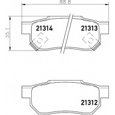 8DB 355 005-731 HELLA Комплект тормозных колодок, дисковый тормоз