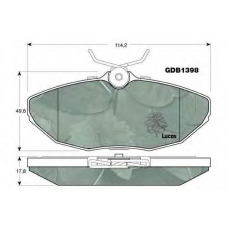 GDB1398 TRW Комплект тормозных колодок, дисковый тормоз